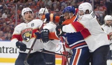 Marchand scores in 2nd OT, Panthers beat Oilers 5-4 in Game 2 to even the Stanley Cup Final | Sports