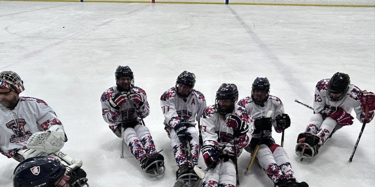 Local veteran receives donation from NHL program to support Charleston sled hockey team