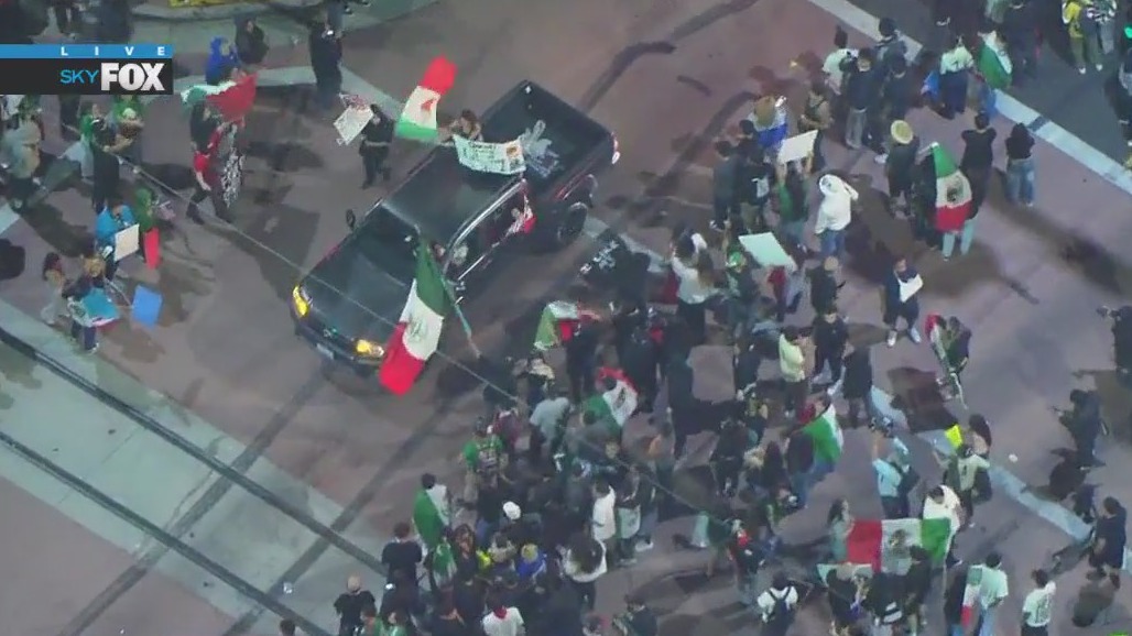 Santa Ana protesters march through streets