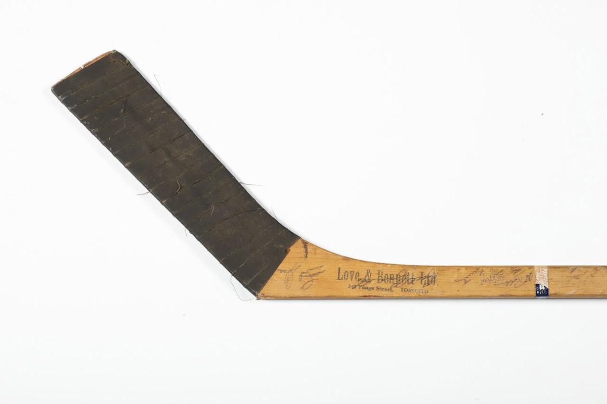 Hockey stick owned by Maple Leaf legend Bill Barilko sells for $60K at auction