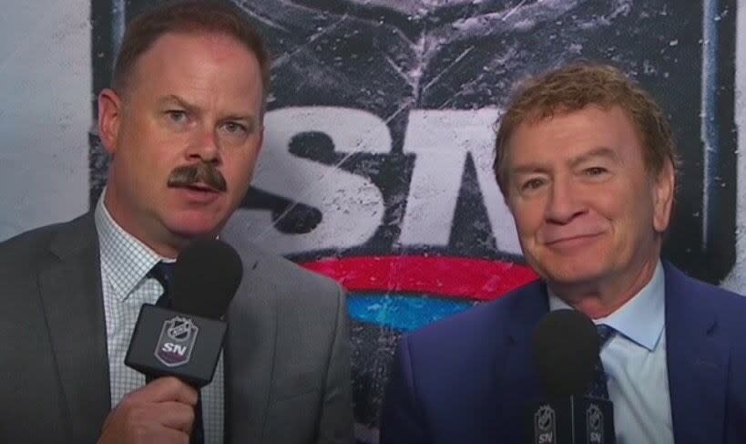 John Garrett, right, with Sportsnet colleague John Shorthouse.