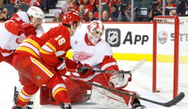 Red Wings win fifth straight, douse Flames, 3-1