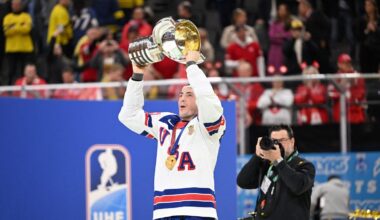Blue Jackets' Werenski 'hungry' after honoring Gaudreau with U.S. gold