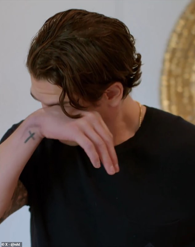 In the video of the surprise, Monahan was seen wiping away tears in an emotional moment