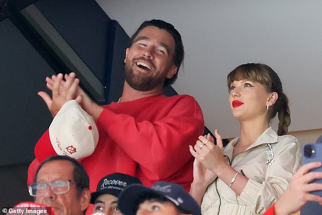 Taylor Swift and Travis Kelce have made a surprise appearance at tonight's Stanley Cup Final