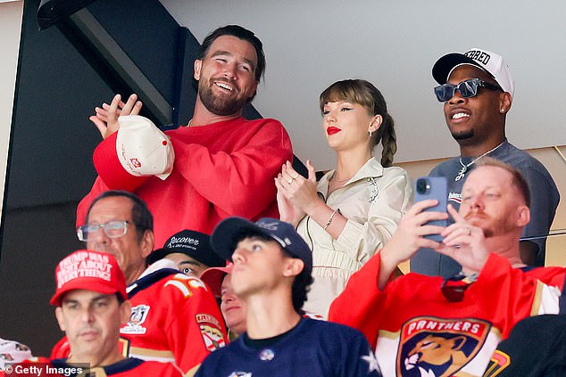 Taylor Swift and Travis Kelce attending Game 4 on Thursday night has left hockey fans upset