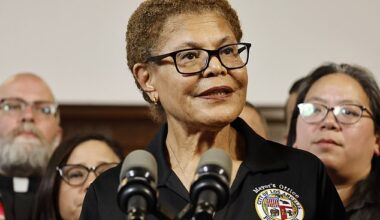 Los Angeles Mayor Karen Bass said the national 'No Kings' protests were 'peaceful' despite two people being killed and other being arrested and injured across the country