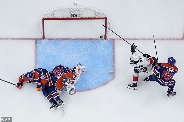 Marchand's second led the Panthers to an eventual 5-2 victory up in Edmonton on Saturday