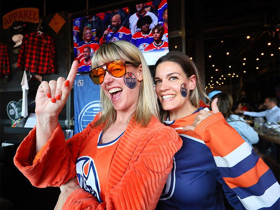  Edmonton Oilers fans have taken over Trolley 5 Brewpub in Calgary as fans watched the Oilers host the Panthers for Game 1 of the Stanley Cup Final on Wednesday, June 4, 2025.