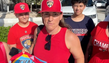 Florida Panthers fans from Palm Beach County gather on Fort Lauderdale Beach for victory parade