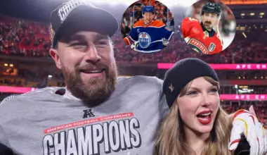 Taylor Swift and Travis Kelce have reasons to cheer for either Panthers or Oilers in Game 4 of the Stanley Cup Final