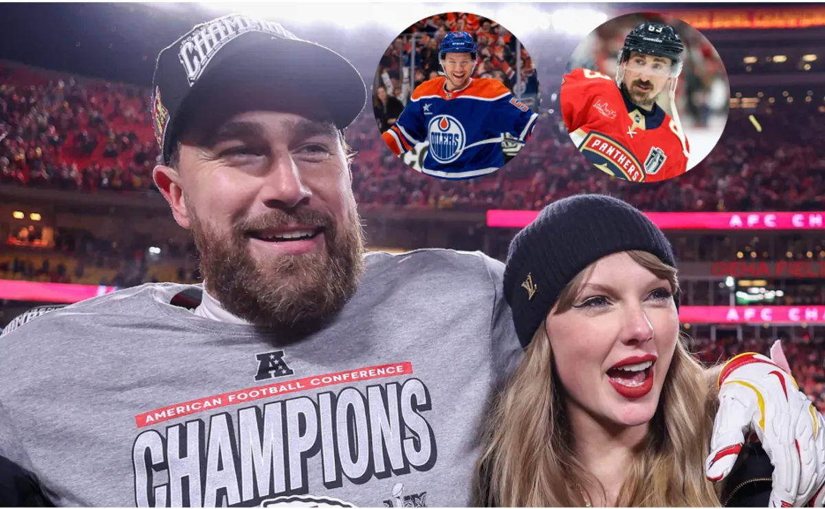Taylor Swift and Travis Kelce have reasons to cheer for either Panthers or Oilers in Game 4 of the Stanley Cup Final