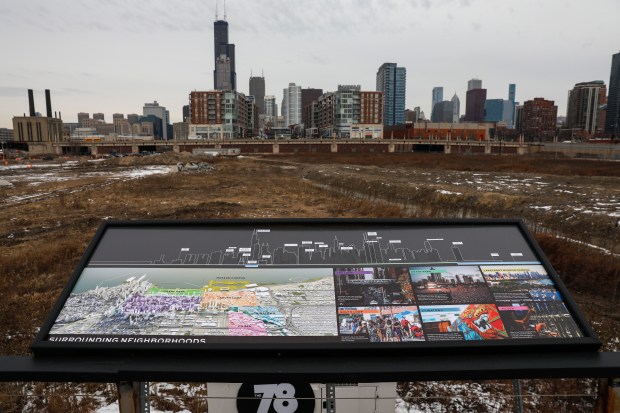 The 78 mega development along the Chicago River in the...