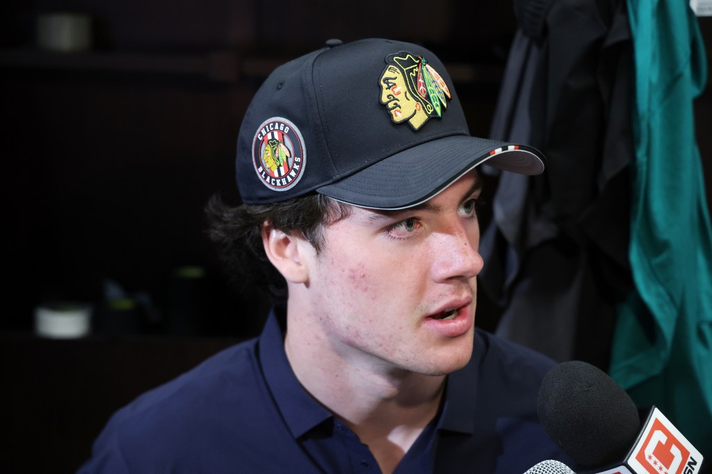 Chicago Blackhawks draftee balances hockey, football