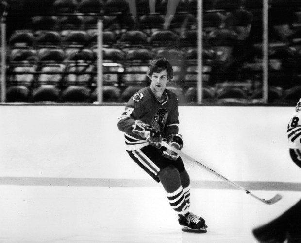 Incomparable defenseman Bobby Orr wheels around the Chicago Stadium in his first workout with the Chicago Blackhawks, circa Sept. 18, 1976. (Michael Budrys/Chicago Tribune)
