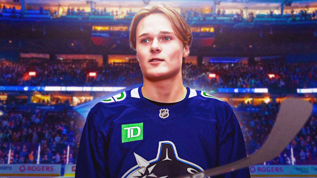 A 2025 NHL Mock Draft with the Canucks selecting Blake Fiddler.