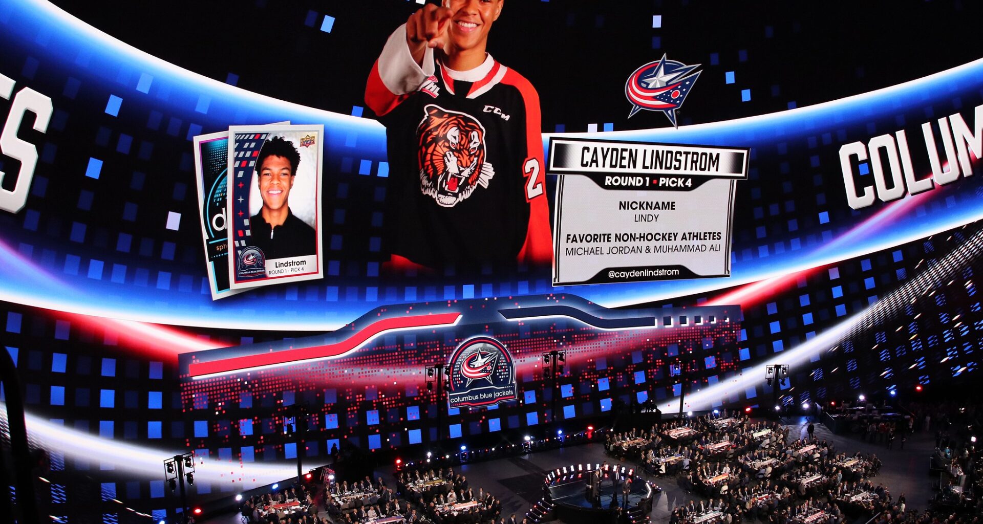 Cayden Lindstrom Columbus Blue Jackets 2024 NHL Draft