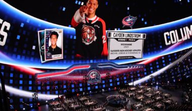 Cayden Lindstrom Columbus Blue Jackets 2024 NHL Draft