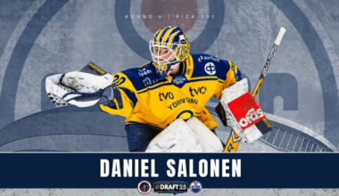 The Edmonton Oilers select Daniel Salonen 191st overall in the 2025 NHL Draft