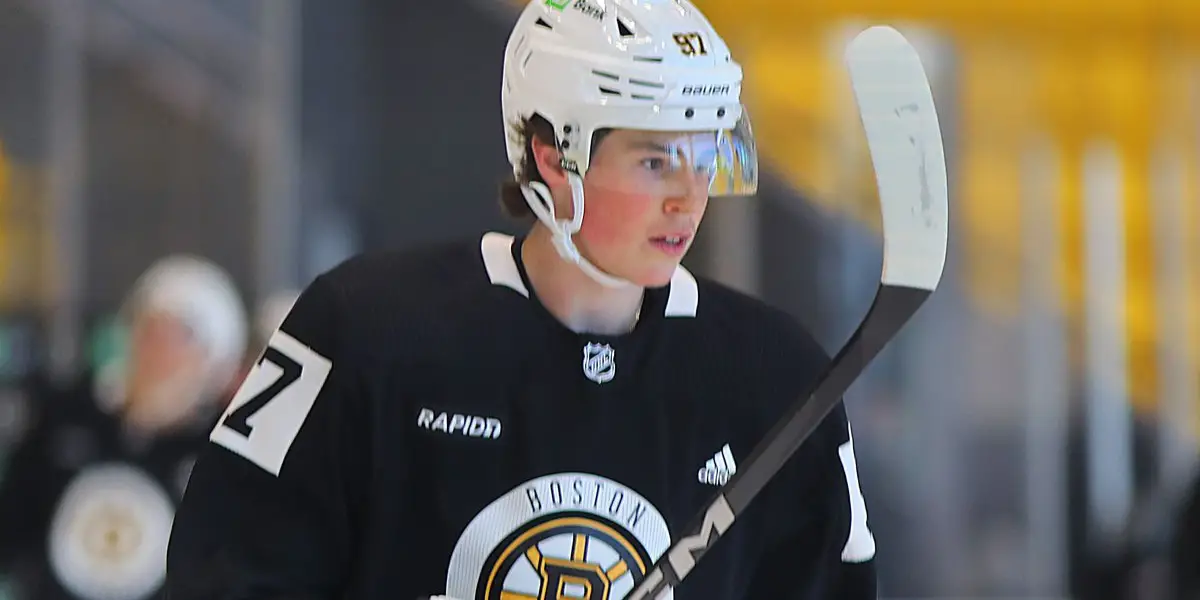 Dean Letourneau skating at Boston Bruins Development Camp
