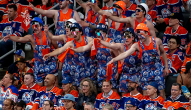 Edmonton Oilers fans at the 2025 Stanley Cup Final