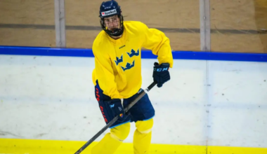 Eric Nilson skating for Team Sweden