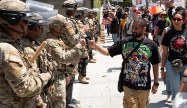 ‘No Kings’ protesters march near LA City Hall – NBC Los Angeles