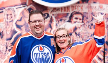 U.K.-based Oilers fans make the long trip to see their team live