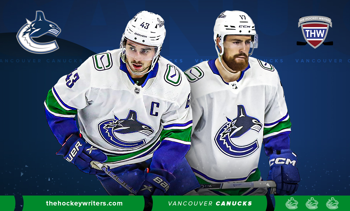 Vancouver Canucks Quinn Hughes and Filip Hronek