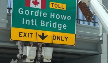 Gordie Howe Bridge sign