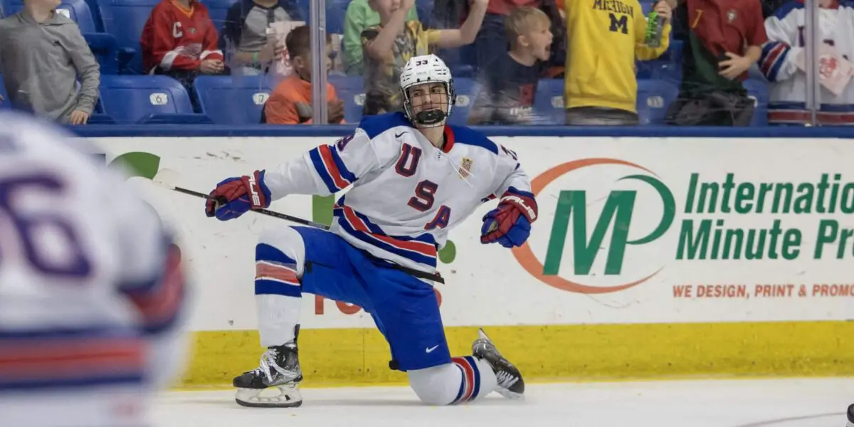 Jack Murtagh skating for the USNTDP