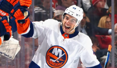 JG Pageau skating for the New York Islanders