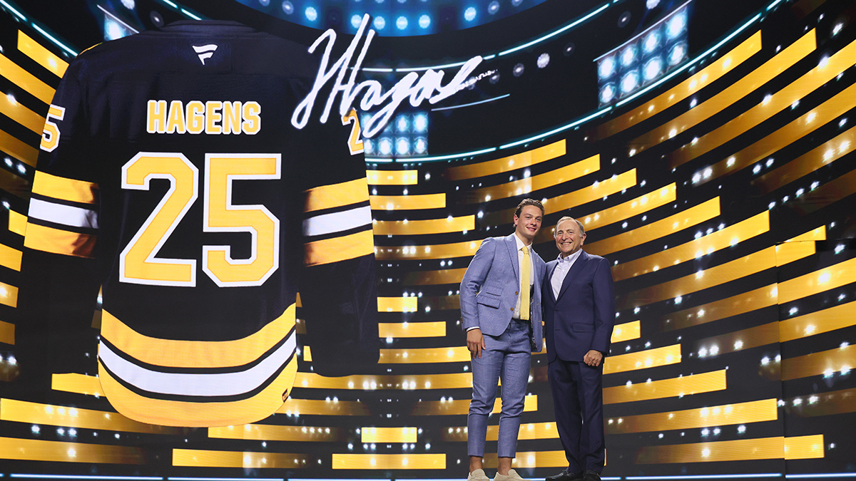 Bruins take BC star James Hagens with No. 7 pick – NBC Sports Boston