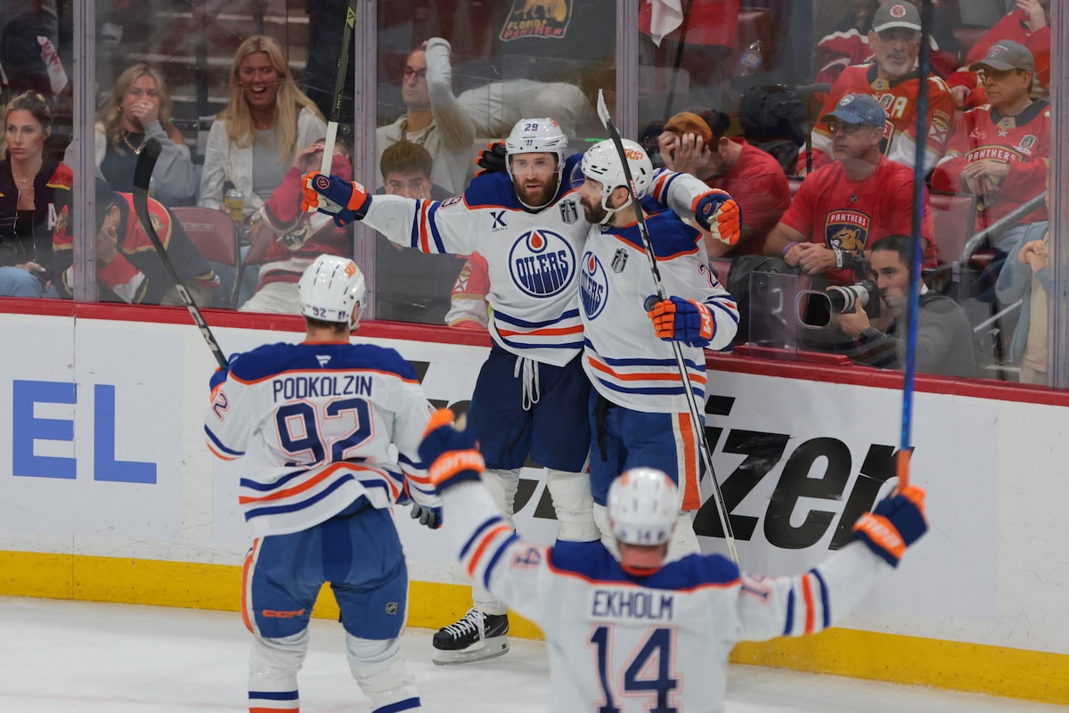 Edmonton Oilers beat Florida Panthers 5-4 in overtime to tie Stanley Cup final