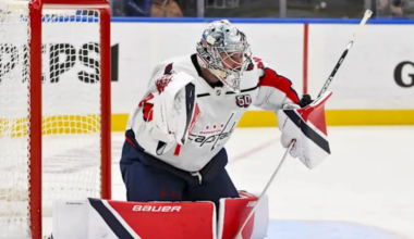 Logan Thompson in net for the Washington Capitals