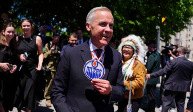 Mark Carney is rooting for his hometown Oilers
