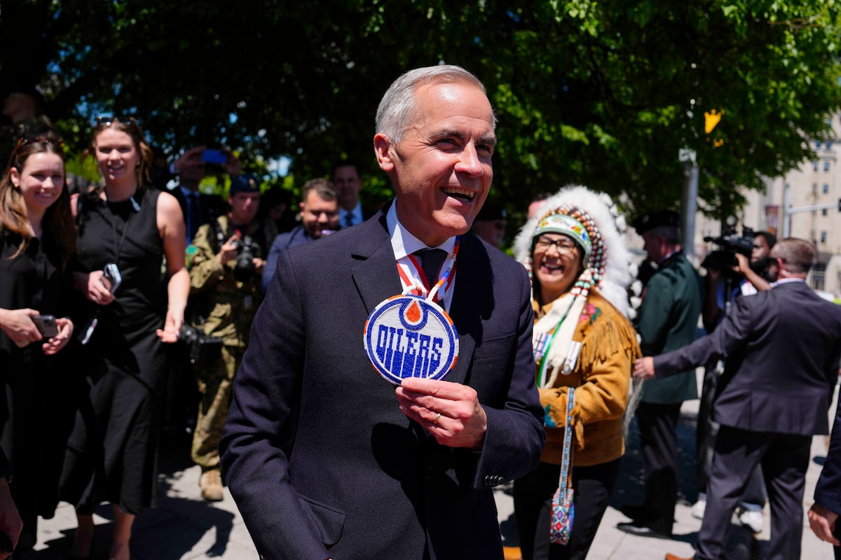 Mark Carney is rooting for his hometown Oilers