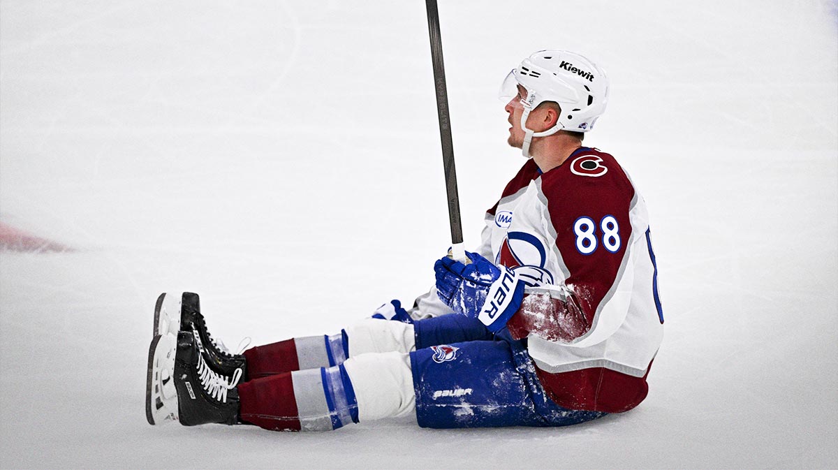 Colorado Avalanche center Martin Necas (88) during the game between the Dallas Stars and the Colorado Avalanche in game seven of the first round of the 2025 Stanley Cup Playoffs at American Airlines Center.
