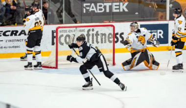 Mateo Nobert skating for the Blainville-Boisbriand Armada of the Quebec Maritimes Junior Hockey League