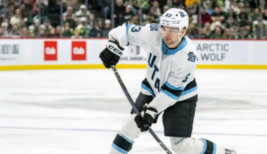 Matias Maccelli skating for the Utah Hockey Club