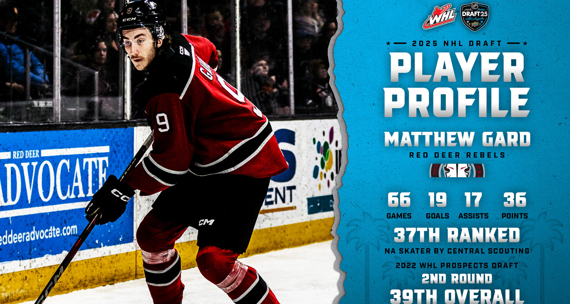 2025 NHL Draft profile: Matthew Gard, Red Deer Rebels