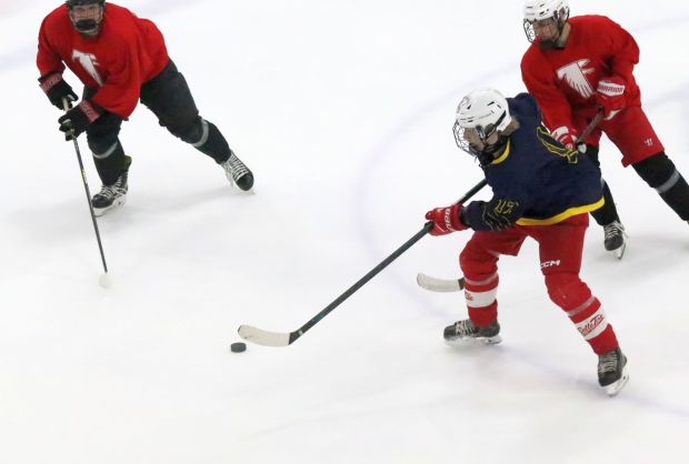 The annual high school ice hockey summer league held at...