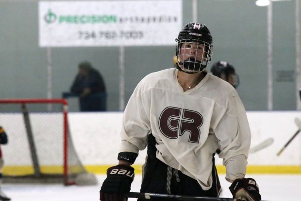The Riverview Gabriel Richard ice hockey team earned a 2-0...