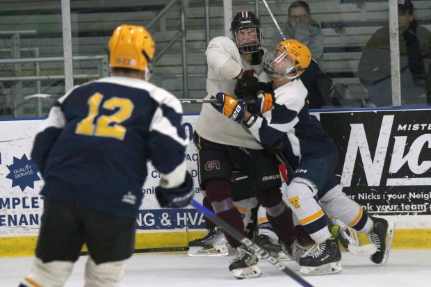 The Riverview Gabriel Richard ice hockey team earned a 2-0...
