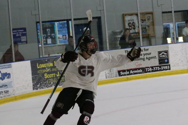 The Riverview Gabriel Richard ice hockey team earned a 2-0...