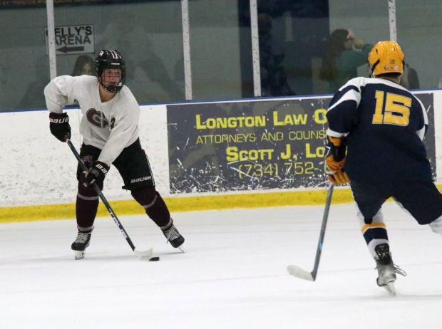 The Riverview Gabriel Richard ice hockey team earned a 2-0...