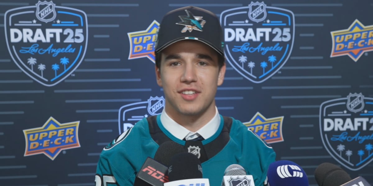 Spirit forward Michael Misa selected second overall by San Jose Sharks at 2025 Upper Deck NHL Draft