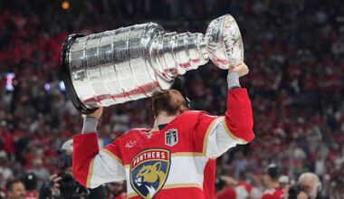 Stanley Cup endures a little damage as the repeat-champion Florida Panthers celebrate