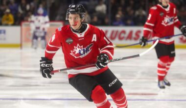 Utah Mammoth NHL draft prospect, Caleb Desnoyers....