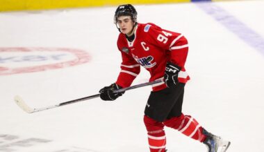 Porter Martone, Utah Mammoth NHL Draft prospect....